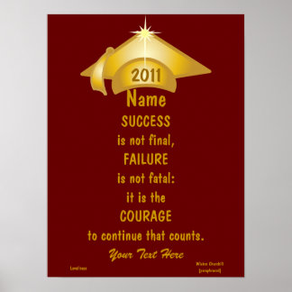 Póster Amo El Coraje De Oro Por El Poster De Éxito -Cust.