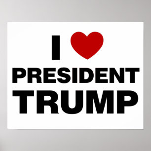 Póster Amo el corazón del presidente Trump
