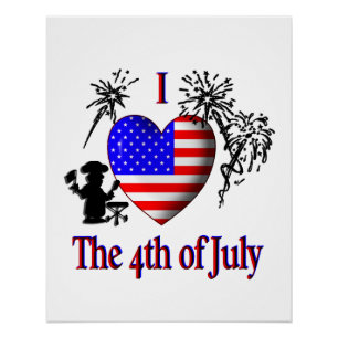 Póster Amo el cuatro de julio