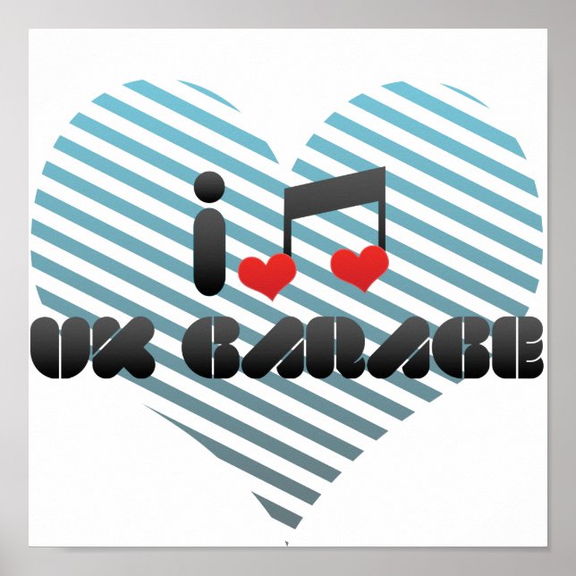 Póster Amo El Garaje Del Reino Unido (Frente)