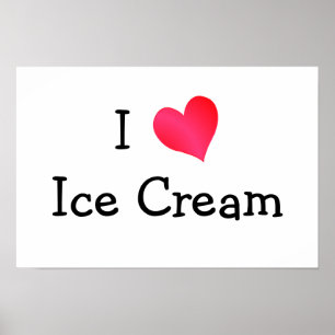Póster Amo El Helado