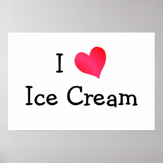 Póster Amo El Helado