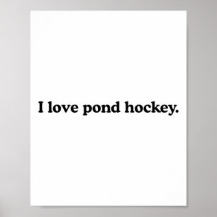 Póster Amo el hockey de estanque - Amante del divertido d