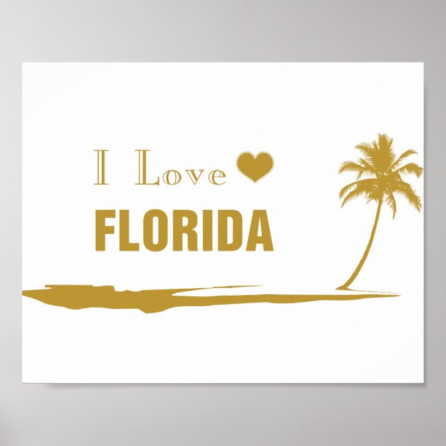 Póster Amo el oro de Florida (Frente)