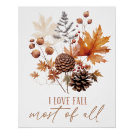 Póster Amo el otoño más que todo