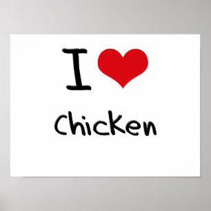Póster Amo el pollo