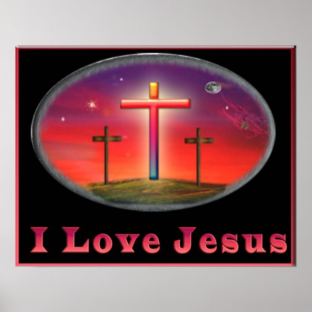 Póster Amo el poster del cristiano de Jesús (Frente)