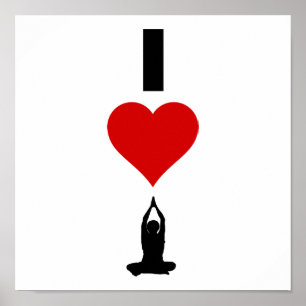 Póster Amo el yoga (vertical)
