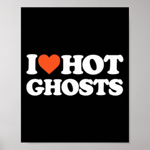 Póster Amo Fantasmas Calientes - Corazón Fantasmas Calien