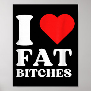 Póster Amo Fat Es I Heart Fat Es Y2k Red Heart