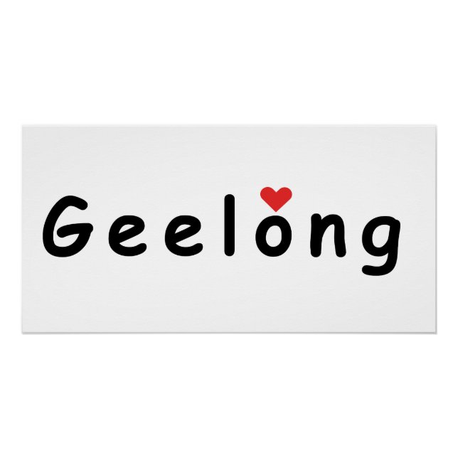Póster Amo Geelong Australia (Anverso)