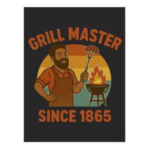 Póster Amo Grill Desde 1865 El 18 De Junio Herencia BBQ