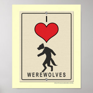 Póster Amo hombres lobos