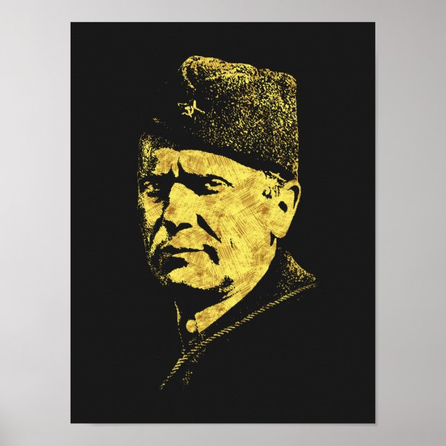 Póster Amo Josip Broz Tito Compuesto Presidente de Yugosl (Frente)