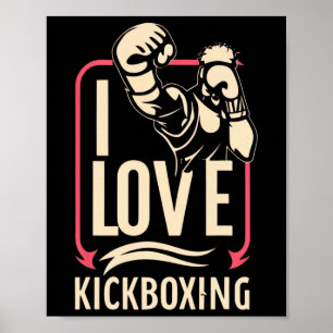 Póster Amo Kick-boxing Boxeo Ama Kickboxer Kickboxin
