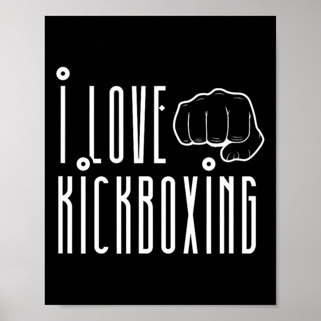 Póster Amo Kickboxing Kickbox Kick Boxing Kickboxer (Frente)