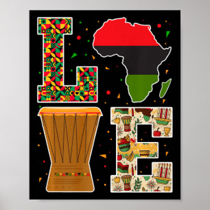 Póster Amo Kwanzaa Kinara Celebración del Patrimonio Afri