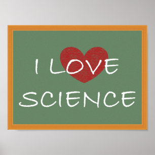 Póster Amo la ciencia