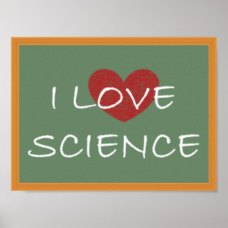 Póster Amo la ciencia