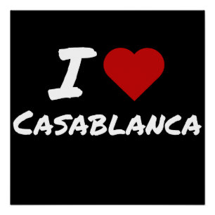 Póster Amo la ciudad de Casablanca Marruecos