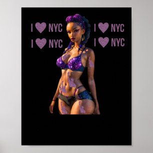 Póster Amo La Ciudad De Nueva York (Por Los Chicas)