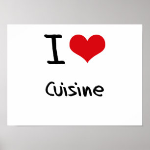 Póster Amo la cocina