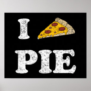 Póster Amo la empanada de pizza