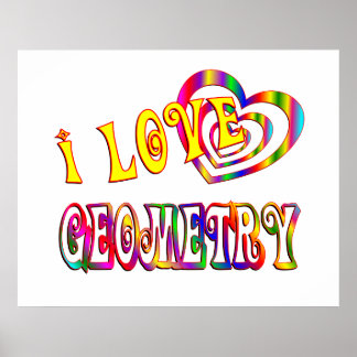 Póster Amo la Geometría