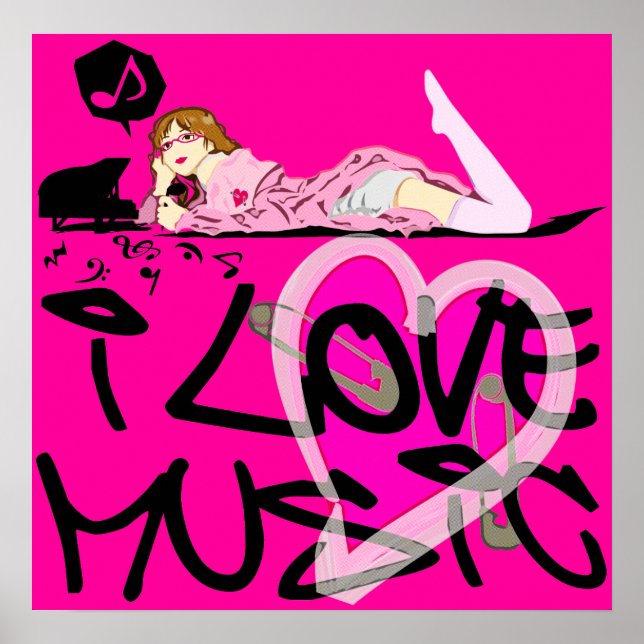 PÓSTER AMO LA MÚSICA (Frente)