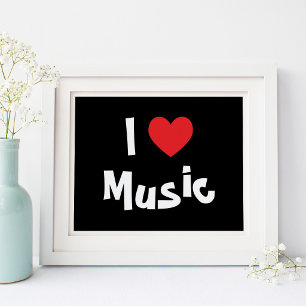 Póster Amo la música