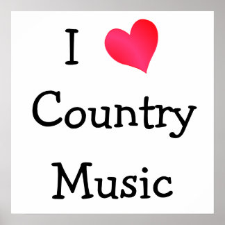 Póster Amo la música country