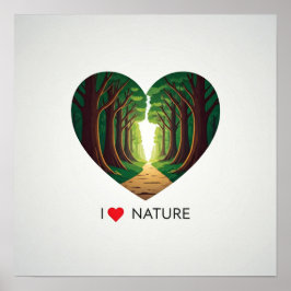 Póster Amo la Naturaleza