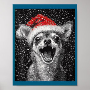 Póster Amo la Navidad Chihuahua