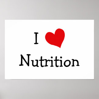 Póster Amo la nutrición