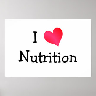 Póster Amo la nutrición