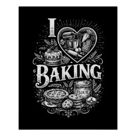 Póster Amo la repostería