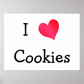 Póster Amo las cookies