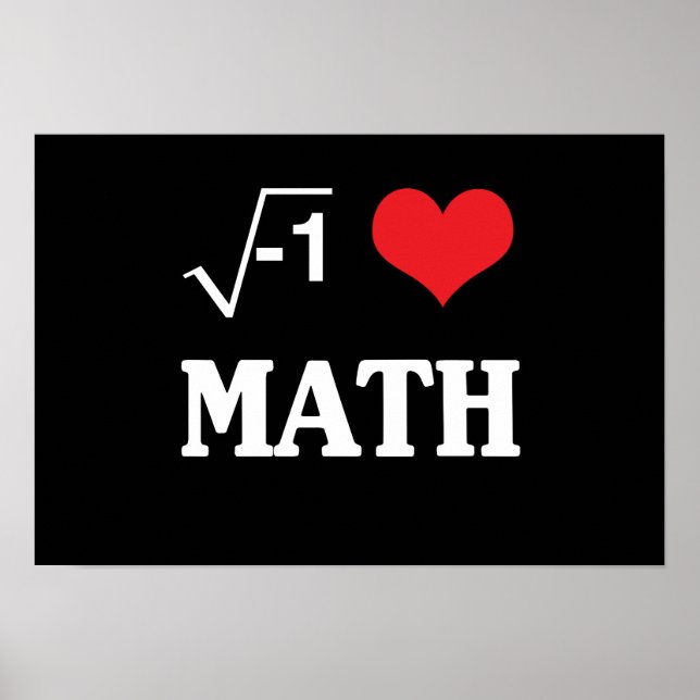 Póster Amo las matemáticas (Frente)