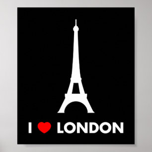 Póster Amo Londres - Poster de la Torre Eiffel