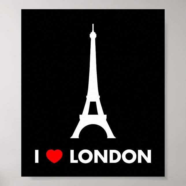 Póster Amo Londres - Poster de la Torre Eiffel (Frente)