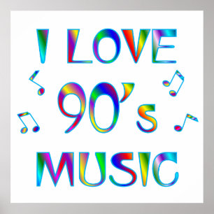 Póster Amo los años 90