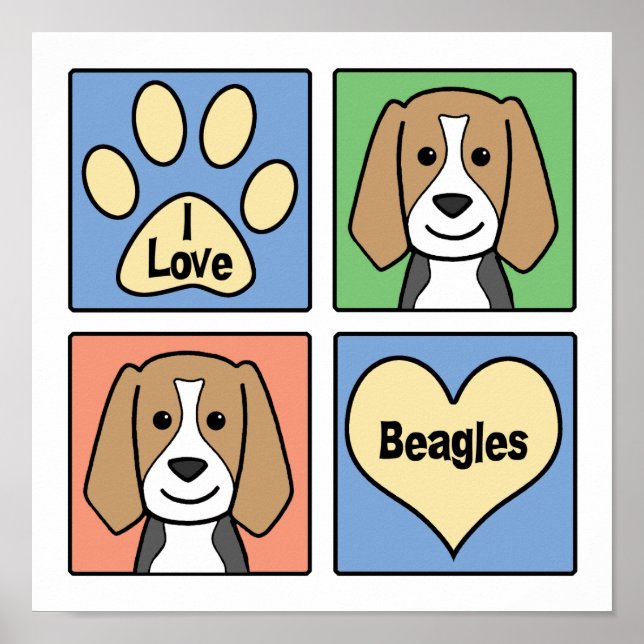 Póster Amo Los Beagles (Frente)