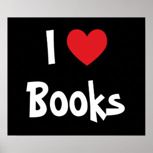 Póster Amo los libros