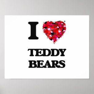 Póster Amo Los Osos De Teddy