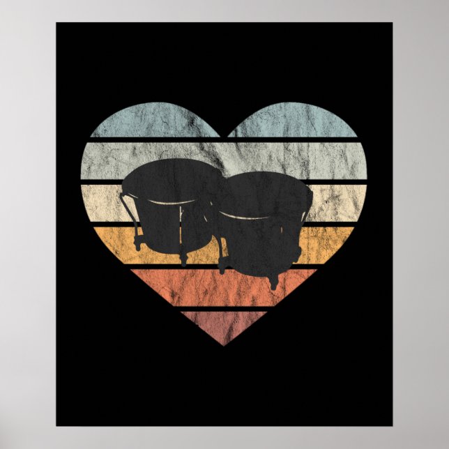 Póster Amo los tambores de Bongo Cubanos (Frente)