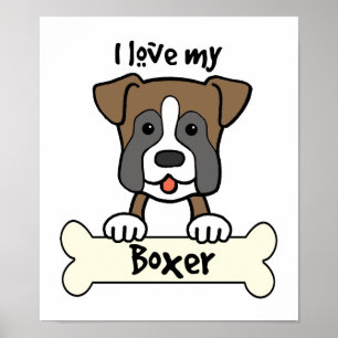 Póster Amo Mi Boxer