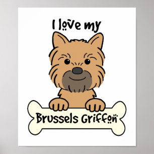 Póster Amo mi Bruselas Griffon