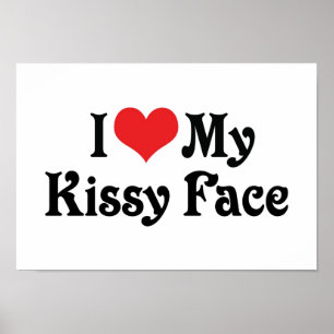 Póster Amo mi cara de beso