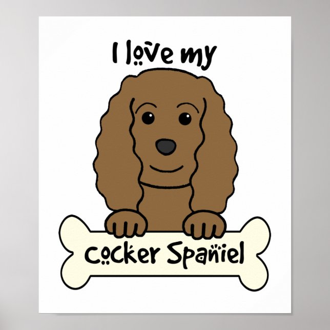 Póster Amo Mi Cocker Spaniel (Frente)