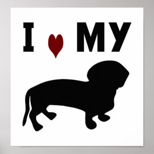 Póster Amo Mi Dachshund